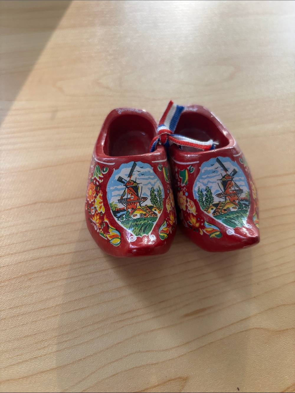 Holland Dutch Miniature Hand-painted Wooden Shoes - Klompen